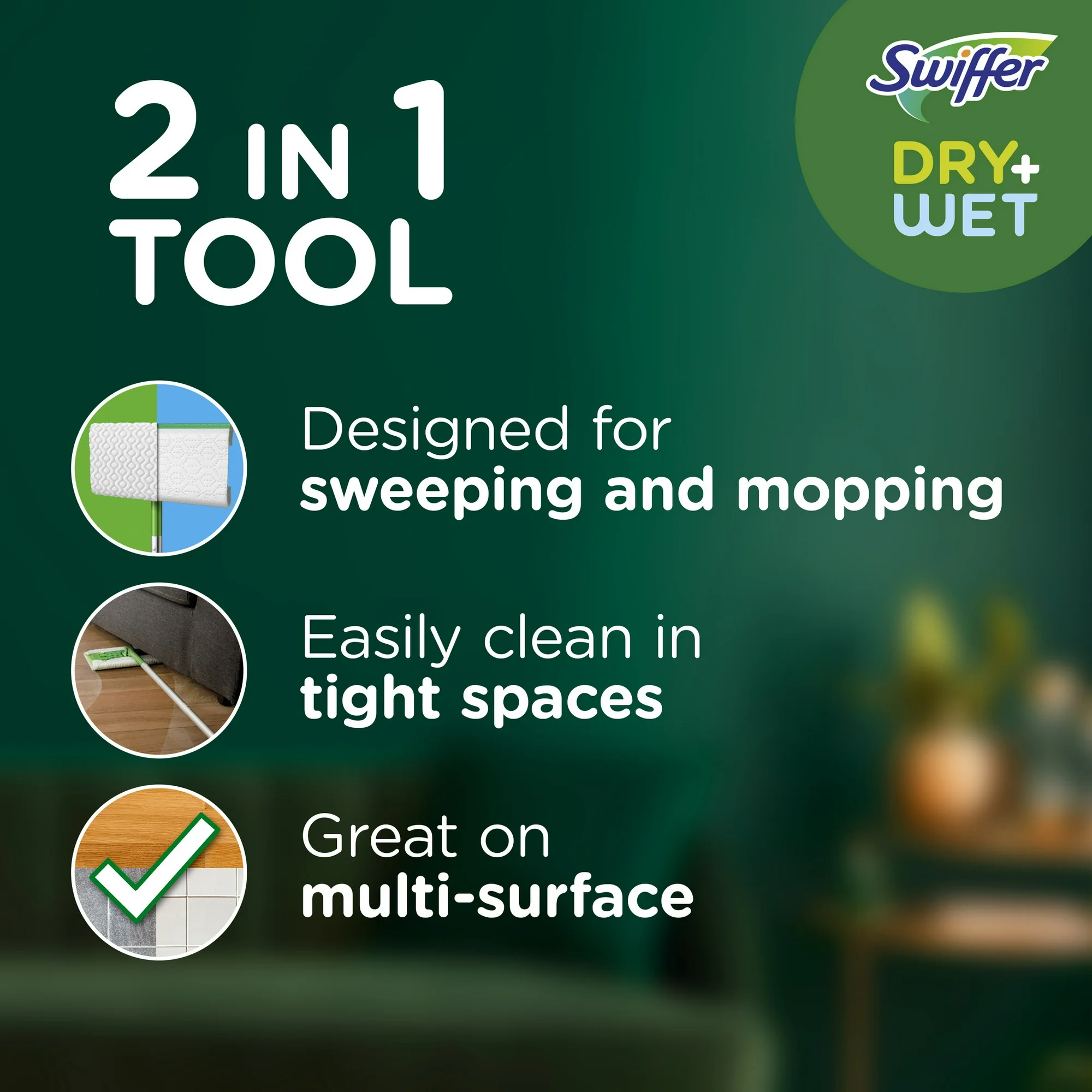 Swiffer Sweep + Mop, Broom & Mop Alternative, Dry & Wet Floor Cleaner, Fresh Scent, Cleaning Set - Image 9