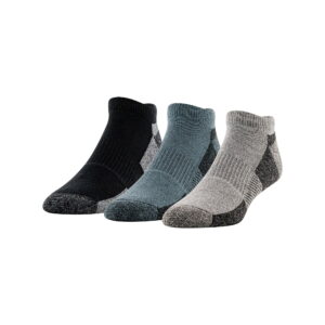 Gildan Men's Ultra Cotton No Show Socks Assorted, 3 Pack
