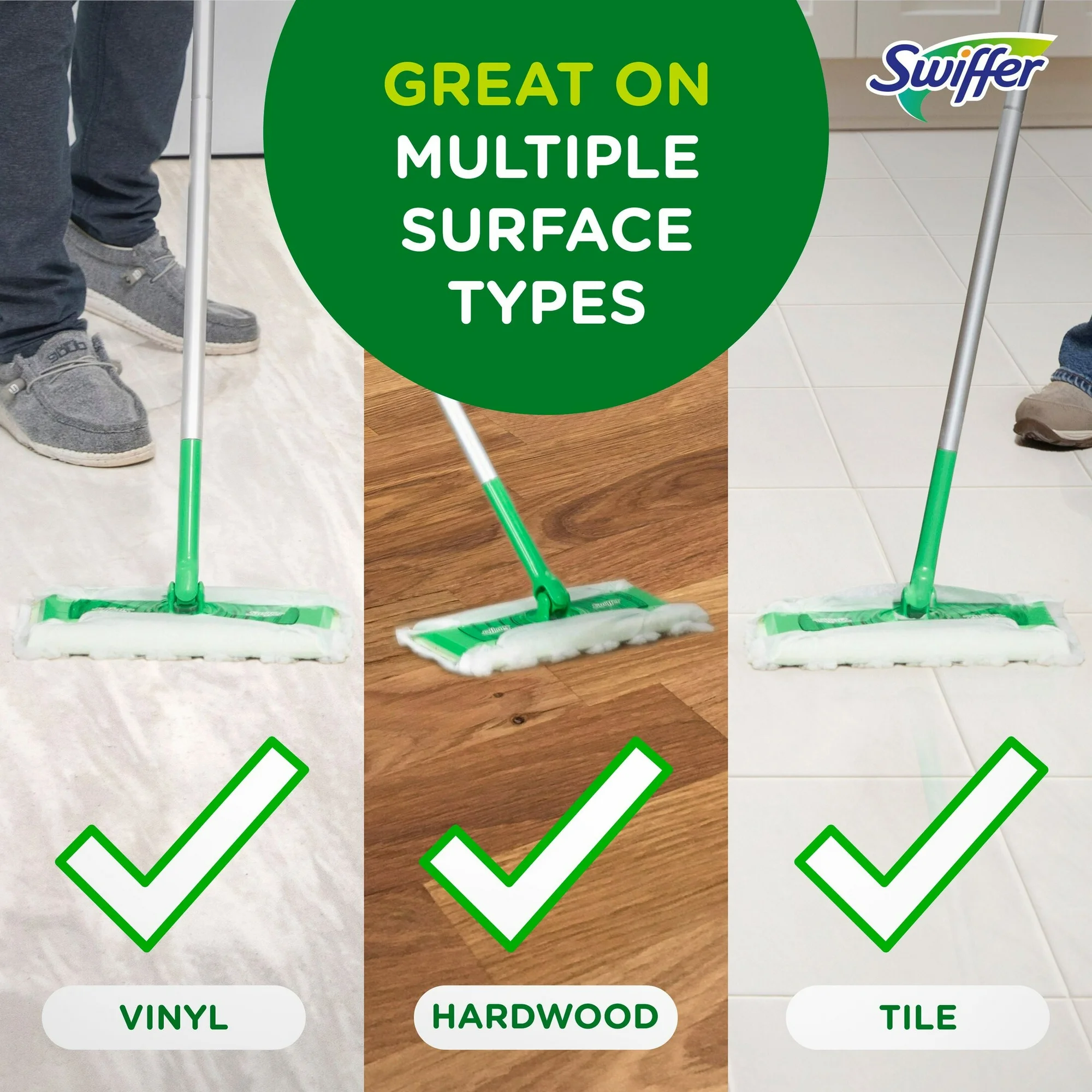 Swiffer Sweep + Mop, Broom & Mop Alternative, Dry & Wet Floor Cleaner, Fresh Scent, Cleaning Set - Image 8