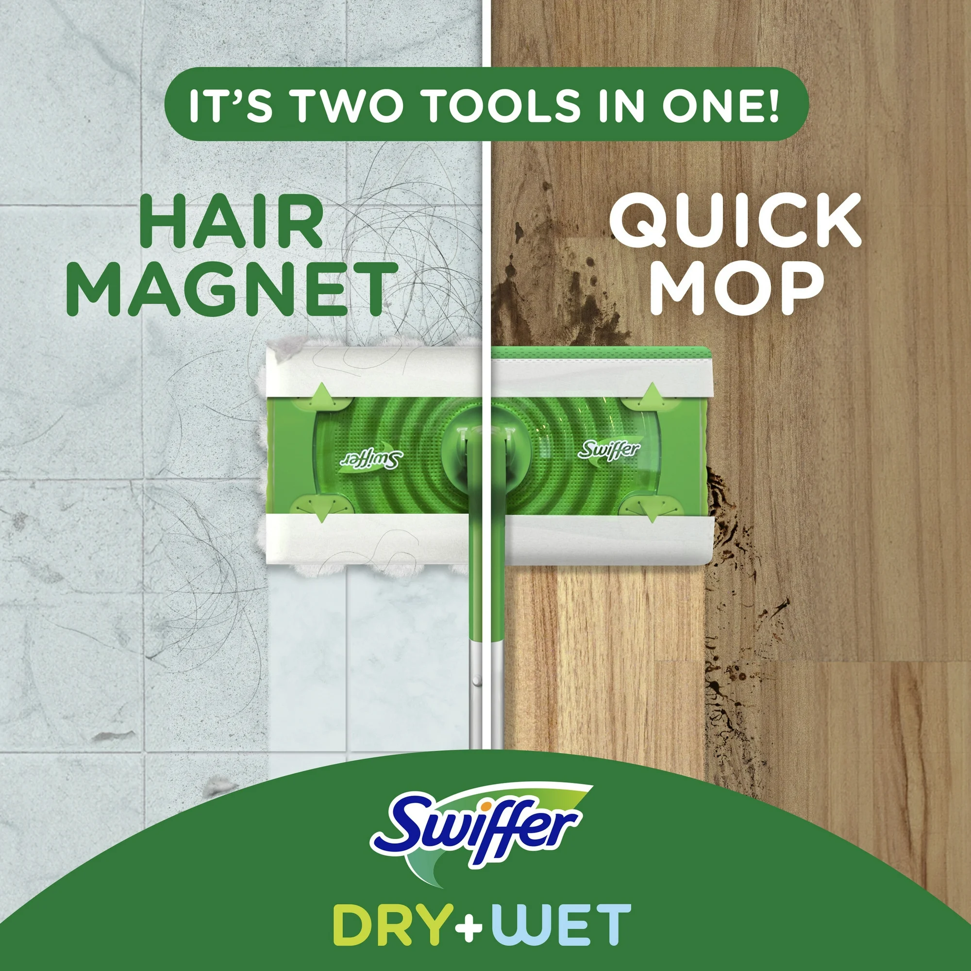Swiffer Sweep + Mop, Broom & Mop Alternative, Dry & Wet Floor Cleaner, Fresh Scent, Cleaning Set - Image 4