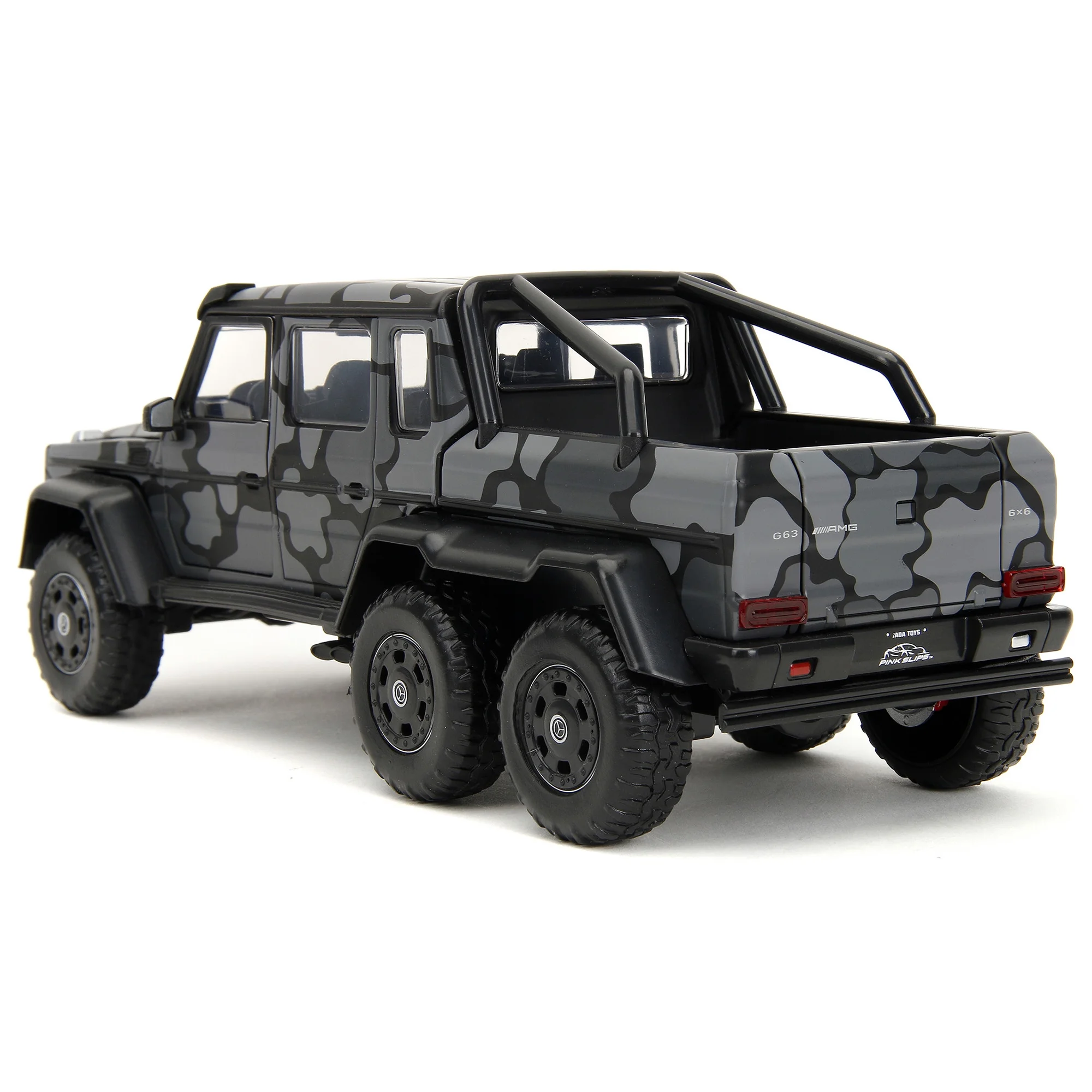 Mercedes-Benz G 63 AMG 6x6 Pickup Truck Gray Camouflage "Pink Slips" Series 1/24 Diecast Model Car by Jada - Image 2