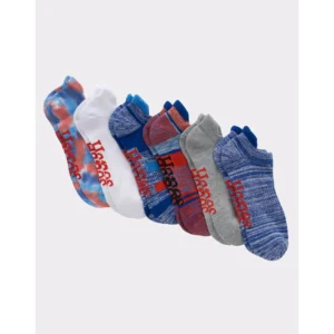 Hanes Originals Men's Heel Shield Socks, Moisture Wicking, 6-Pairs Blue Allure 6-12