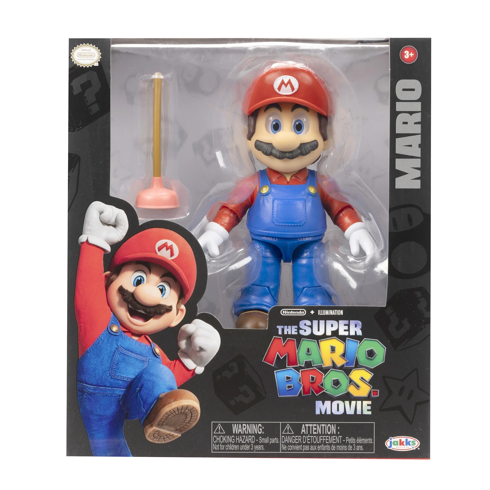 Super Mario Movie 5 inch Mario Action Figure with Plunger Accessory - Image 5